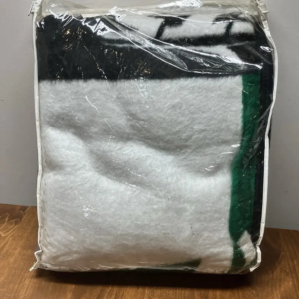 Vintage New York Jets Stadium Blanket NEW Deadstock Biederlack Blanket 60